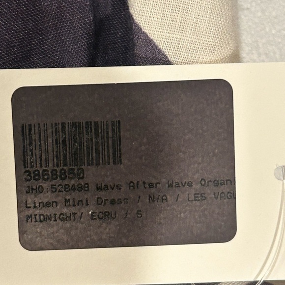 Johanna Ortiz Wave After Wave Tie Back Mini Dress Organic Linen Statement Sleeve - Picture 9 of 12